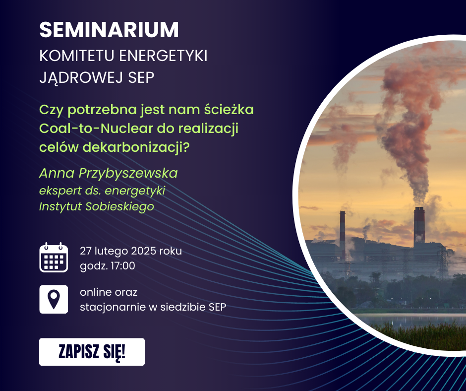 SEP Nuclear Energy Committee Seminar – 30 January 2025 at 18:00